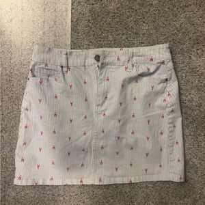 Market & Spruce White and Pink Mini Skirt